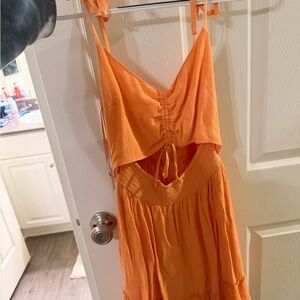 Hollister Orange Midi Dress